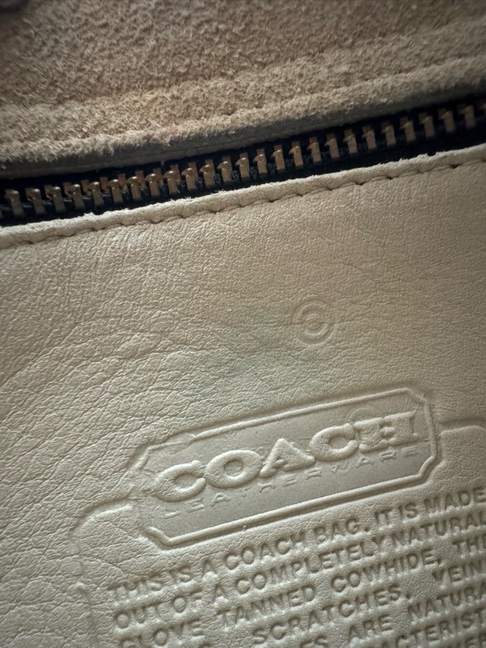 Vintage Coach Christie 9892 Bone Leather USA Minimalist Crossbody Bag - Picture 16 of 16